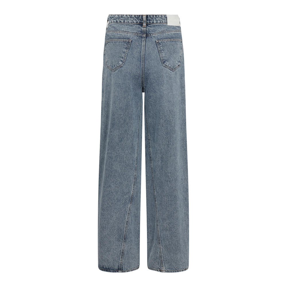 VikaCC Long Wide Seam Jeans - Denim Blue - Two Stories Boutique