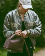 The Mercer CR Varsity Jacket - Moss Green - Afbeelding 4