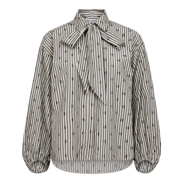 TrixieCC Dot Bow Shirt - Light Grey