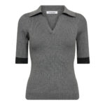 BonnyCC Polo SS Knit - Mid Grey
