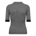 BonnyCC Polo SS Knit - Mid Grey - Afbeelding 2
