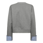DaniellaCC Cuff Sweat - Grey Melange - Afbeelding 2