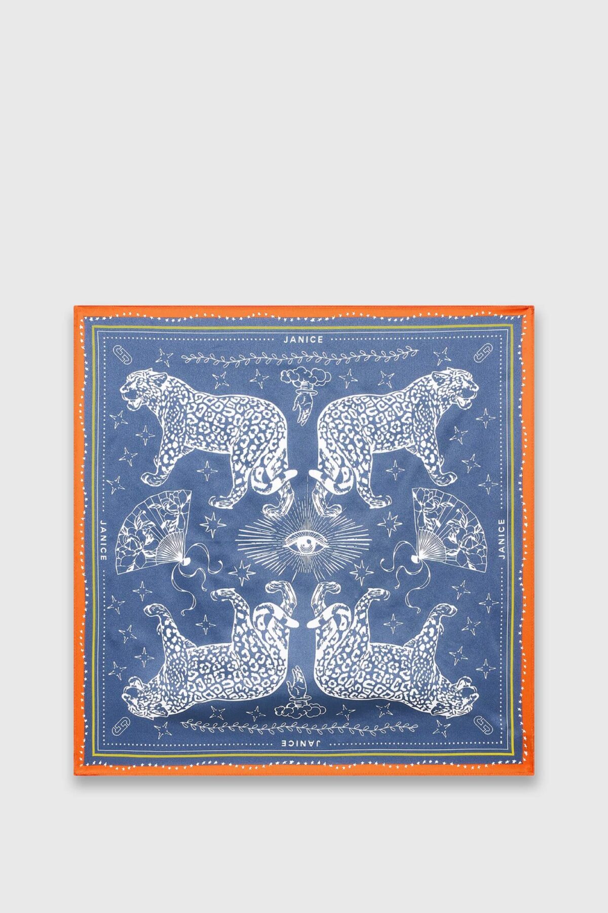 Efferon Blauw Panter - Zijden Sjaal - Afbeelding 2