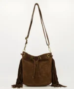 Hazel Suede Bag - Dark Brown