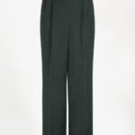 Jules Creased Satin Pants - Midnight Green
