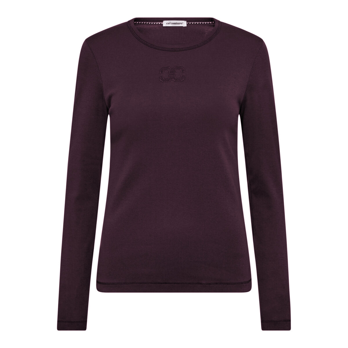 GrannyCC Embroidery LS Tee - Plum - Afbeelding 1