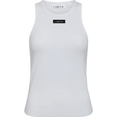 Rib Badge Tank - White