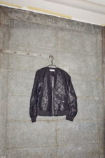 Quilt Faux Leather Bomber Jacket - Black - Afbeelding 3