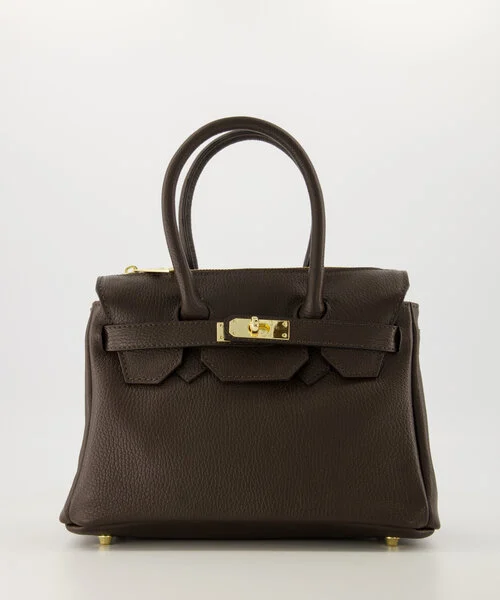 Birdie Small Leather Bag - Brown
