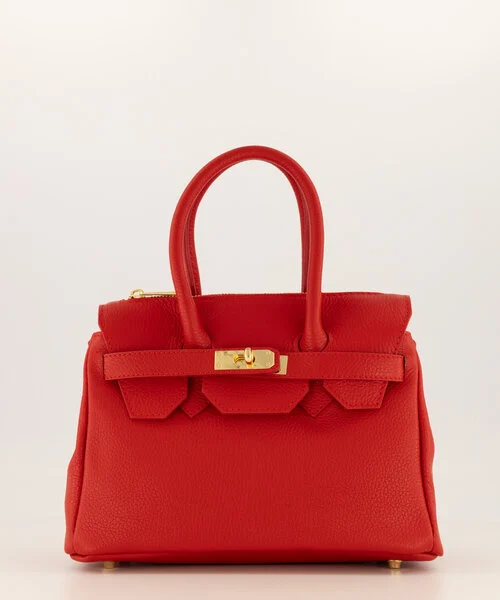 Birdie Small Leather Bag - Red