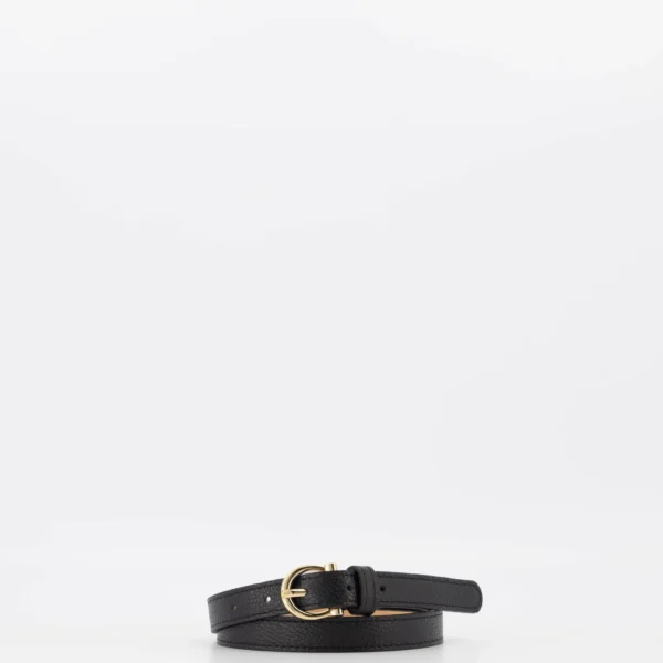 Madelief Leather Belt 2cm - Black