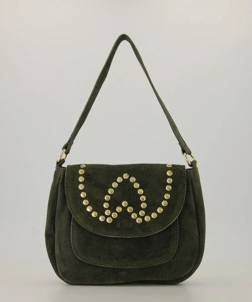 Winona Suede Bag - Olive Green