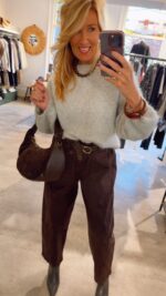 Barrel Pants - Dark Brown - Afbeelding 3