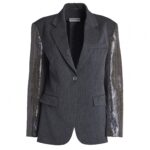 Cher Sequin Blazer - Dark Grey