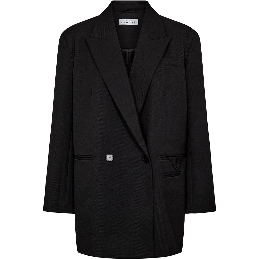 HL10273_Black Premiere Oversize Triangle Blazer - Black - Afbeelding 1