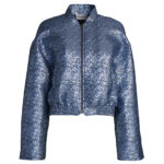 Paige Metallic Jacket - Metallic Blue
