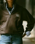 The Mercer Quarter Zip Contras - Dark Brown - Afbeelding 4