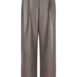 Jules Faux Leather Pants - Antique Grey