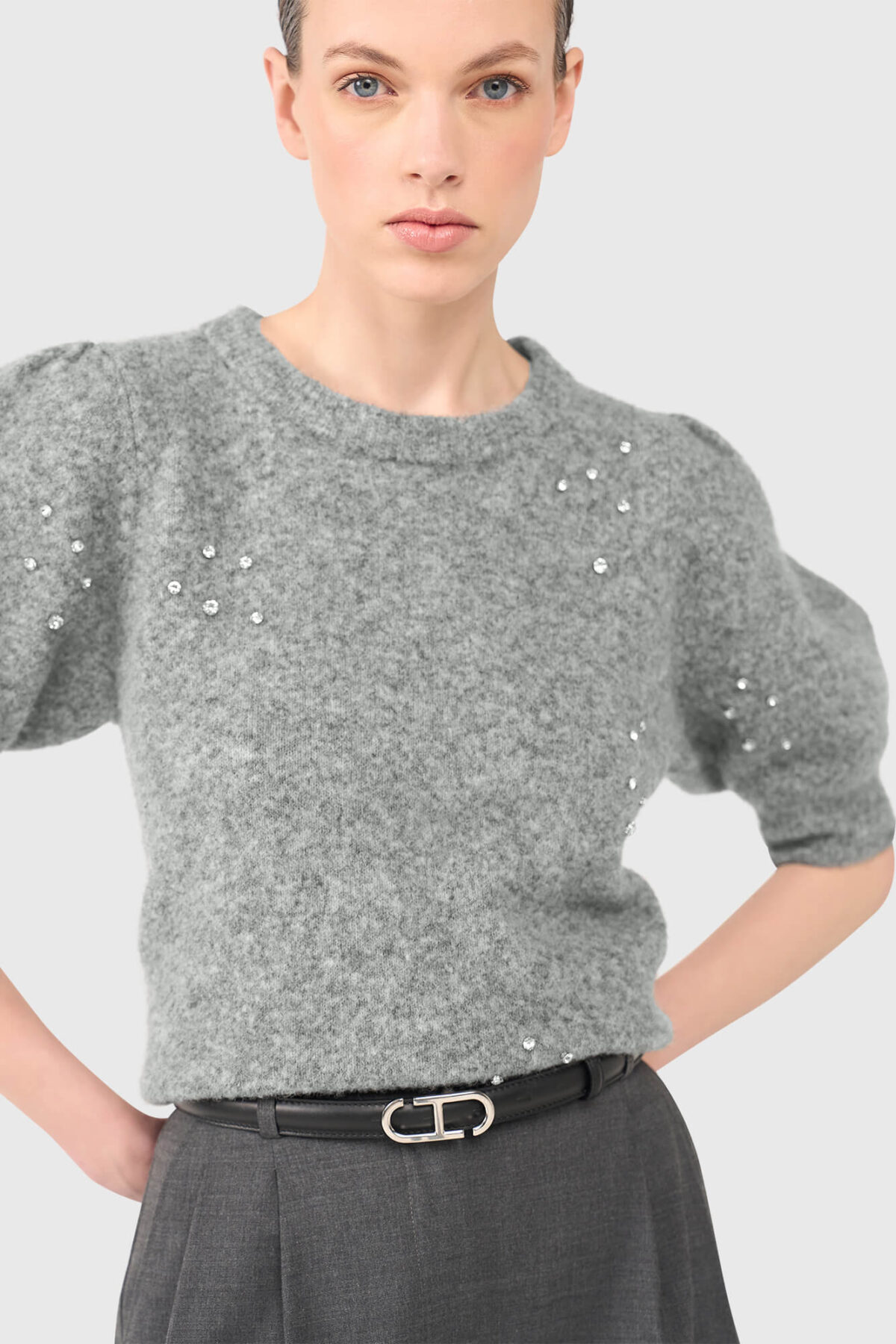 Peyton Strass Pullover - Grey - Afbeelding 2