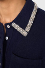 Rebel Strass Knit Polo - Navy - Afbeelding 2