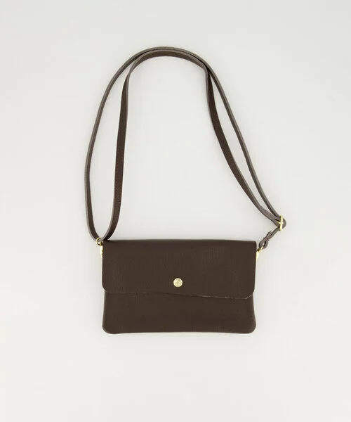 Misa Small Leather Bag - Dark Brown