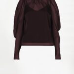 Dante6-Ocean puffy sleeve top - Mulberry Red