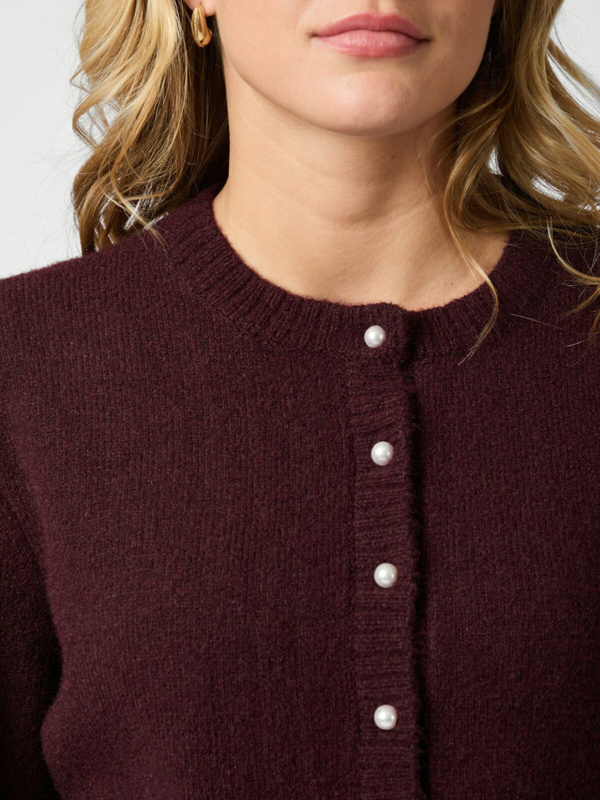 Mixie Knit Cardigan - Wine - Afbeelding 2