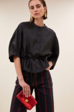 Christi Bubble Blouse - Black - Afbeelding 2