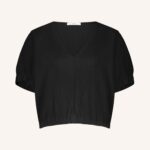 Mabel Structure Stripe Blouse - Jet Black