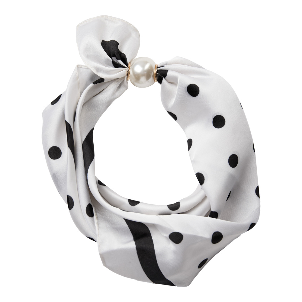 39069-Pearl-Scarf-40096 Pearl Scarf - WhiteBlack - Afbeelding 1