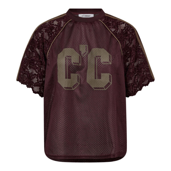 TreyCC Lace Tee - Bordeaux/Walnut