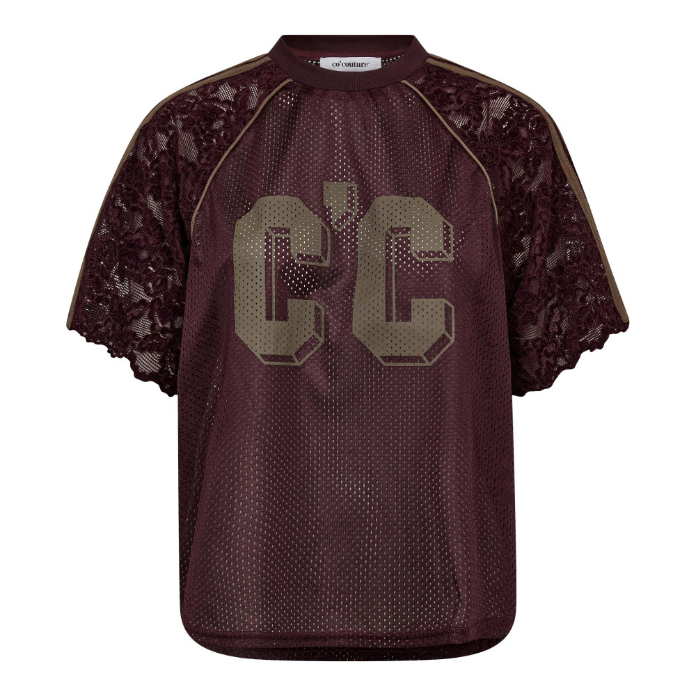 45046-TreyCC-Lace-Tee-154-01 TreyCC Lace Tee - Bordeaux/Walnut - Afbeelding 1