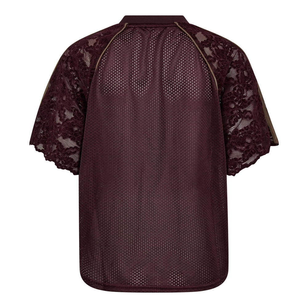 45046-TreyCC-Lace-Tee-154-02 TreyCC Lace Tee - Bordeaux/Walnut - Afbeelding 2