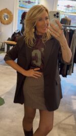 Merlot Oversized Blazer - Brown