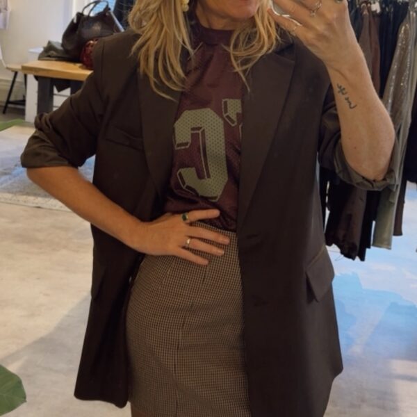 Merlot Oversized Blazer - Brown