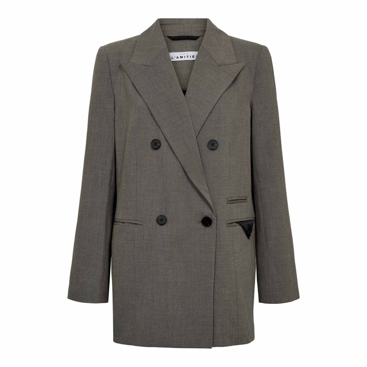 Nicole Low Triangle Blazer - Beige Melangé - Afbeelding 1