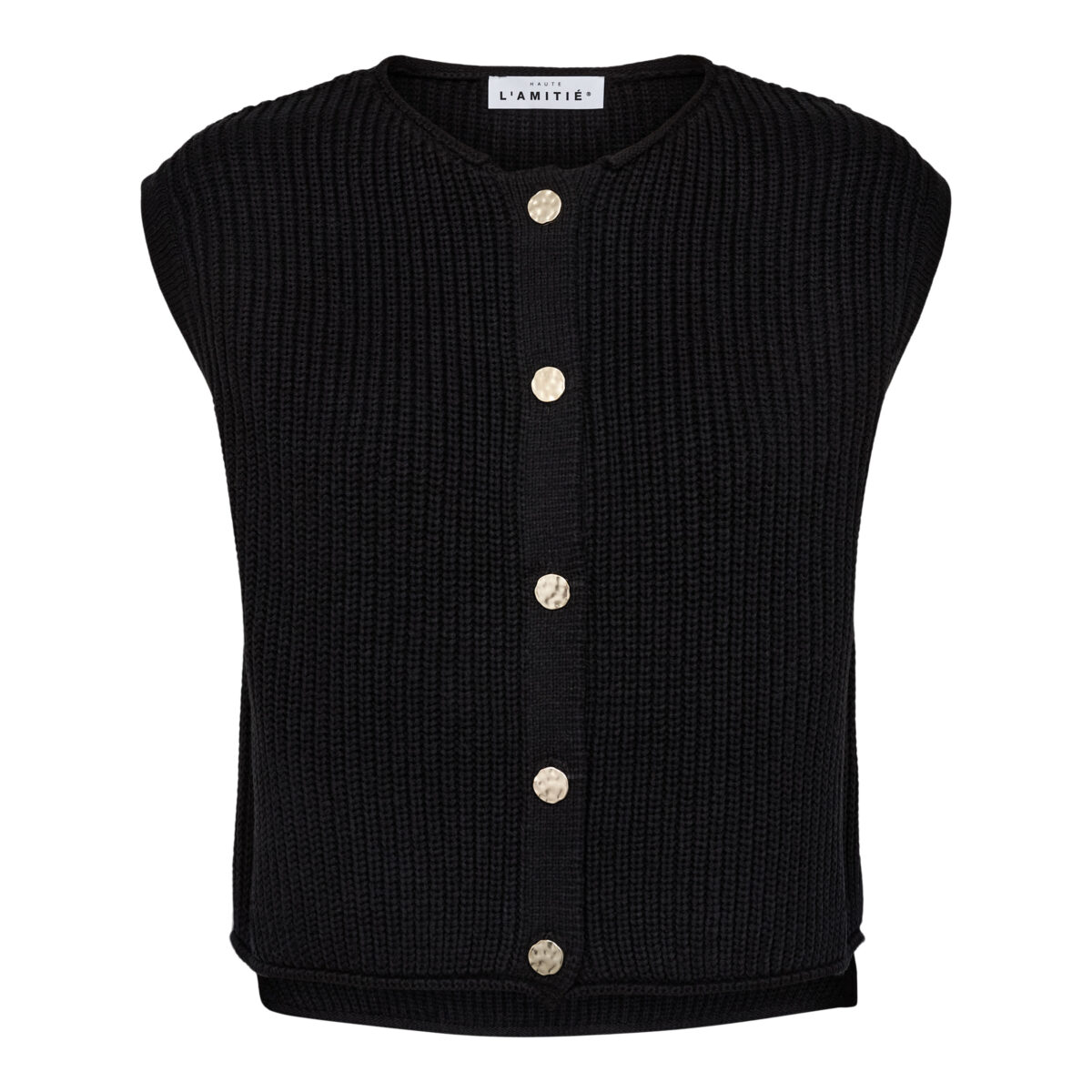 Orient Knit Vest - Black - Afbeelding 1