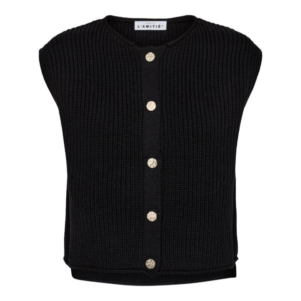Orient Knit Vest - Black