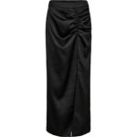 New Chrisse Drape Slit Skirt - Black