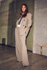 Nicole Pleat Pant - Beige Melangé - Afbeelding 3