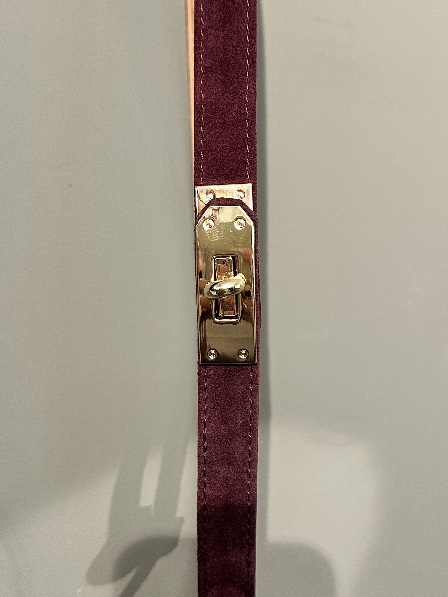 img_6145 Garcia Suede Belt - Bordeaux - Afbeelding 1