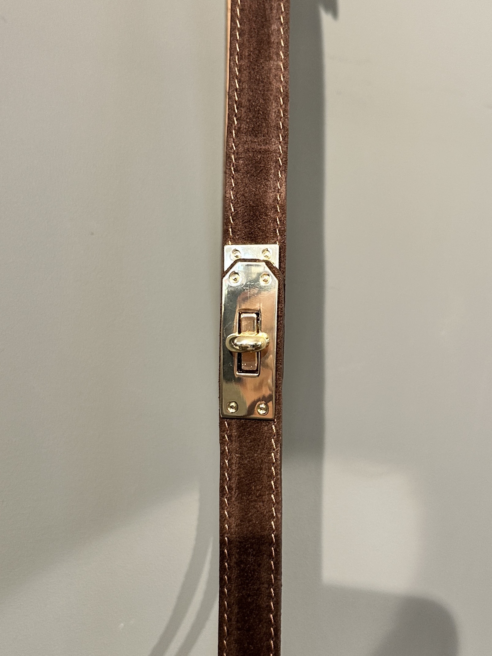 img_6146 Garcia Suede Belt - Brown - Afbeelding 1
