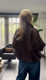Bomber Suedine Rebel -Mocca - Afbeelding 2
