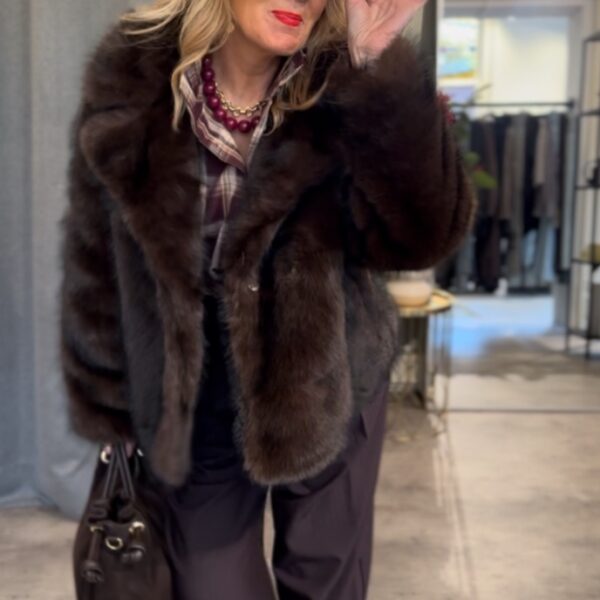 Fake Fur Jacket - Chocolate