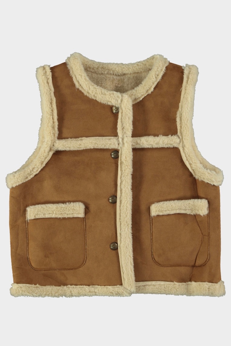 0e73aed0c2e7a4192abb9c4a7da50dbc Lammy Gilet - Chocolate - Afbeelding 1