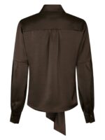 Naja Satin Shirt - Dark Brown - Afbeelding 2