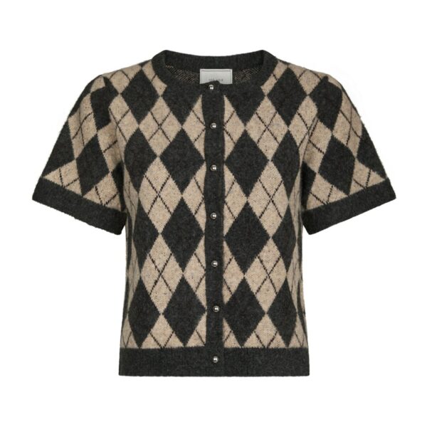 Allestar Check Knit Cardigan - Beige