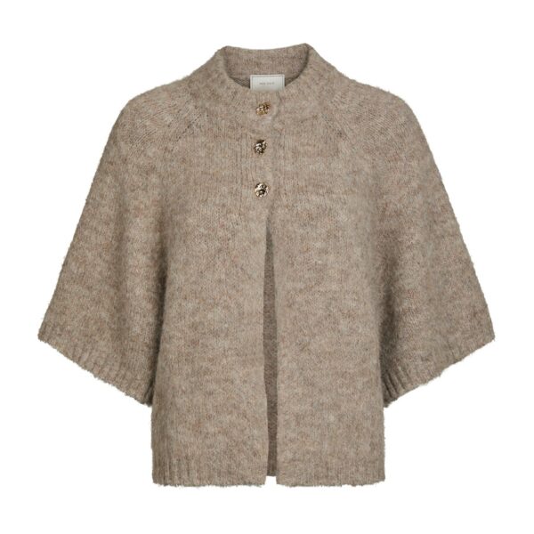 Benuta Fluffy Knit Cardigan - Beige Melange