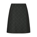 Lunna Check Short Skirt - Antracit