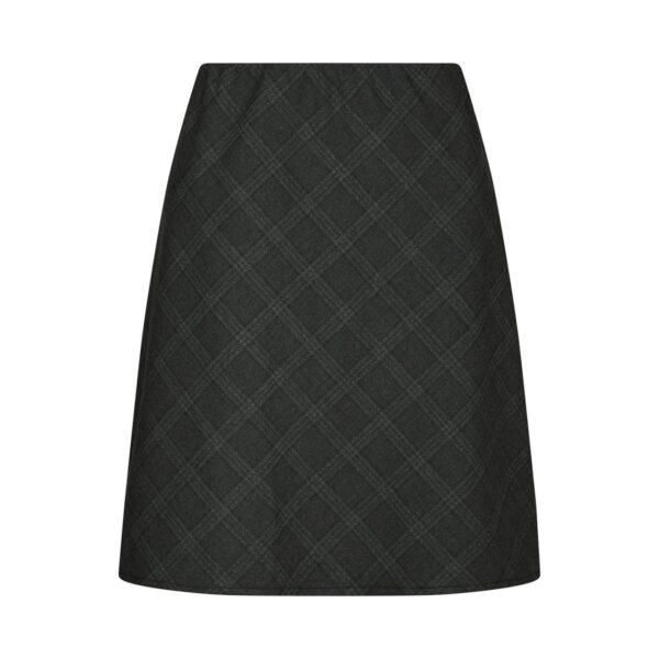 Lunna Check Short Skirt - Antracit